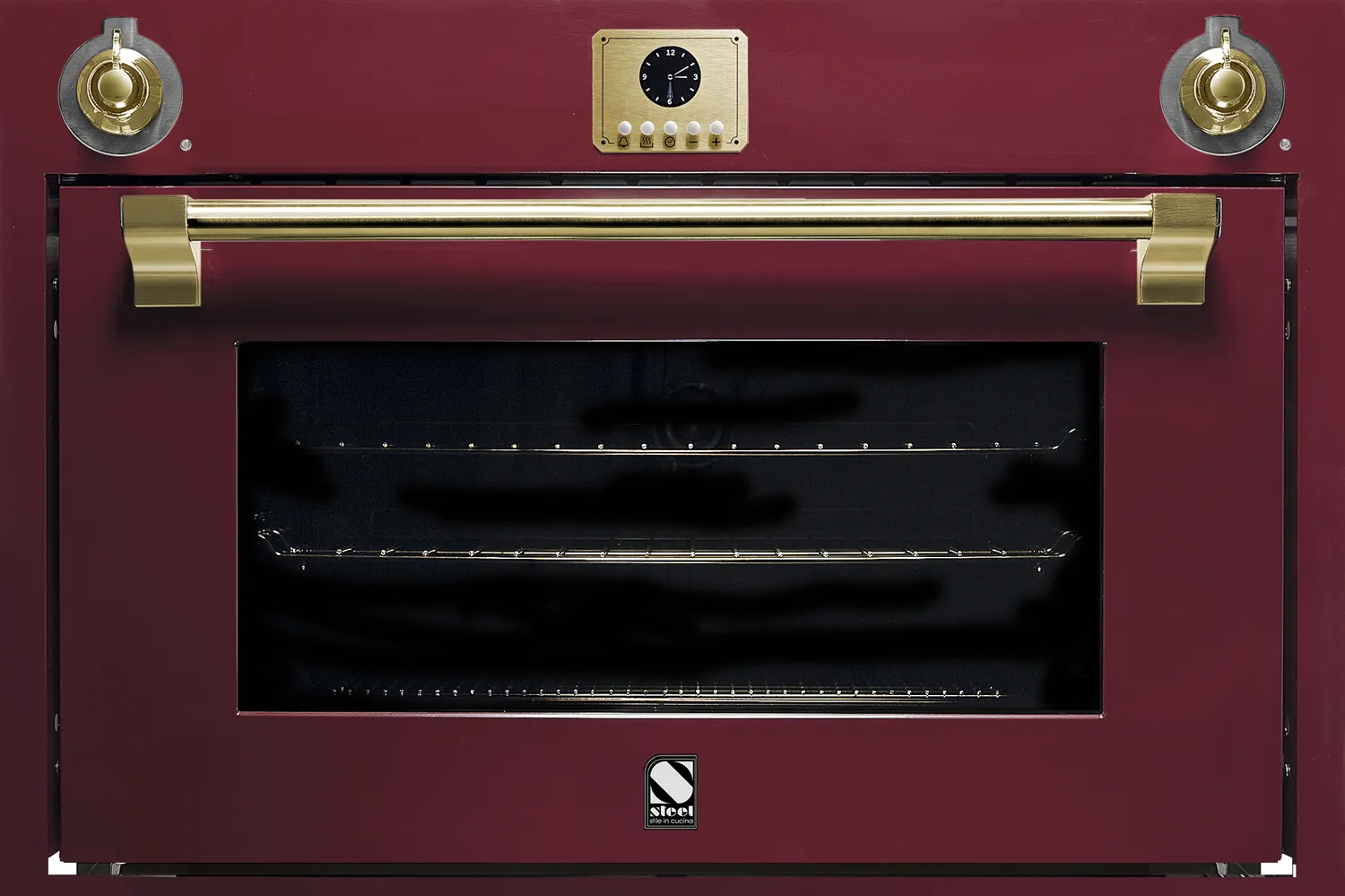 Steel תנור בנוי 90X60 ס''מ בגימור בורדו סדרת ASCOT תוצרת Steel דגם AF-E9 בורדו — תמונה 4